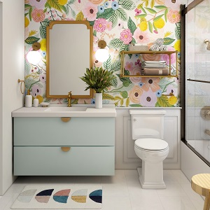Цветная и яркая ванная комната: как преобразить санузел в Нижнекаменке - nizhnekamenka.mebel54.com | фото