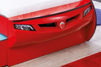 CARBED Кровать-машина Coupe с выдвижной кроватью Red 20.03.1306.00 в Нижнекаменке - nizhnekamenka.mebel54.com | фото