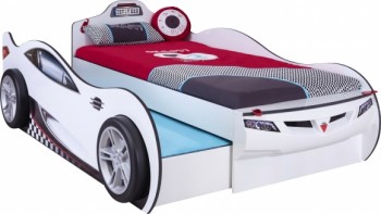 CARBED Кровать-машина Coupe с выдвижной кроватью White 20.03.1310.00 в Нижнекаменке - nizhnekamenka.mebel54.com | фото