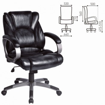 Кресло офисное BRABIX Eldorado EX-504 (черный) в Нижнекаменке - nizhnekamenka.mebel54.com | фото