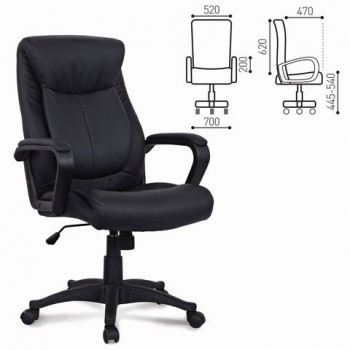 Кресло офисное BRABIX Enter EX-511 (черный) в Нижнекаменке - nizhnekamenka.mebel54.com | фото