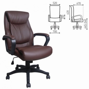 Кресло офисное BRABIX Enter EX-511 (коричневый) в Нижнекаменке - nizhnekamenka.mebel54.com | фото