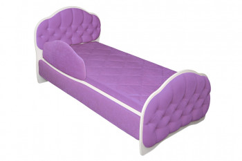 Кровать 160 Гармония 67 Светло-фиолетовый (мягкий бортик) в Нижнекаменке - nizhnekamenka.mebel54.com | фото
