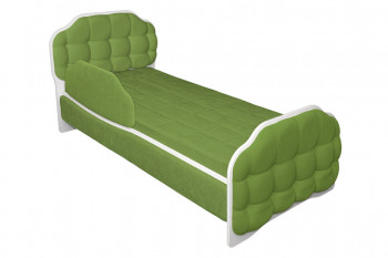 Кровать 190 Атлет Lux 76 Зелёный (мягкий бортик) в Нижнекаменке - nizhnekamenka.mebel54.com | фото