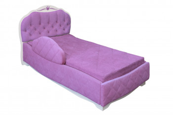 Кровать 190 Гармония Lux 67 Светло-фиолетовый (мягкий бортик) в Нижнекаменке - nizhnekamenka.mebel54.com | фото