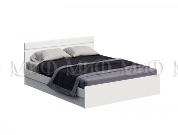 Кровать Нэнси New 1,6м (Белый/белый глянец) в Нижнекаменке - nizhnekamenka.mebel54.com | фото