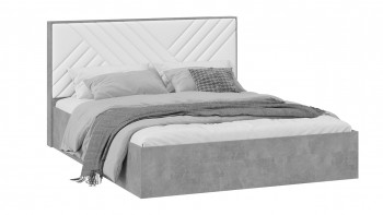Кровать ПМ «Хилтон» Тип 1 Ателье светлый/Белый в Нижнекаменке - nizhnekamenka.mebel54.com | фото