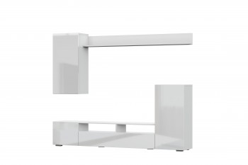 Мебель для гостиной МГС 4 (Белый/Белый глянец) в Нижнекаменке - nizhnekamenka.mebel54.com | фото