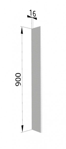 Панель торцевая (для шкафа верхнего торцевого высокого) ВПТ 400 Ройс (Графит софт) в Нижнекаменке - nizhnekamenka.mebel54.com | фото