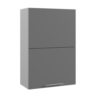 Ройс ПГПМ 600 Шкаф верхний Blum Aventos HF (Графит софт/корпус Серый) в Нижнекаменке - nizhnekamenka.mebel54.com | фото