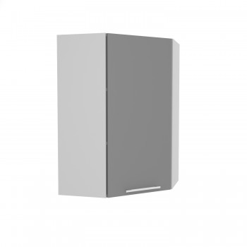 Ройс ВПУ 600 Шкаф верхний угловой высокий (Графит софт/корпус Серый) в Нижнекаменке - nizhnekamenka.mebel54.com | фото