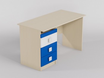 Стол (прямая столешница) Скай люкс (Синий/Белый/корпус Клен) в Нижнекаменке - nizhnekamenka.mebel54.com | фото